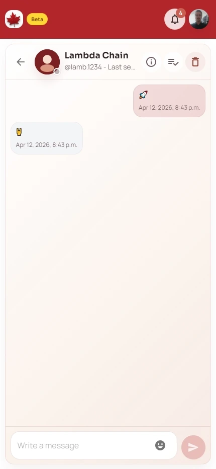 YYJammm direct message thread page